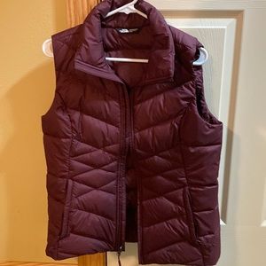 North face down vest-  maroon